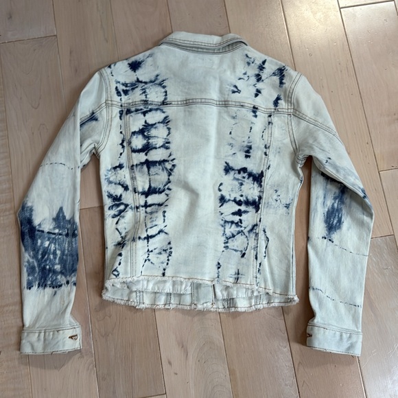 Tie-Dye Denim girls lycra stretch Jacket - Picture 8 of 9